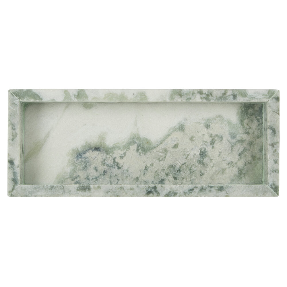 Marmor Rectangular bakke - Floral Green